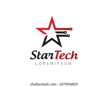 Star Technology logo symbol or icon template