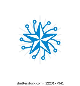 star technology logo template icon symbol vector illustration