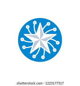 star technology logo yemplate icon symbol vector illustration