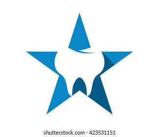 star teeth tooth dent dentist dental image vector icon