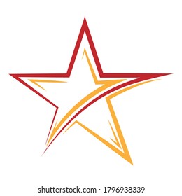 Star. Template for a logo, sticker, or emblem isolated on a white background
