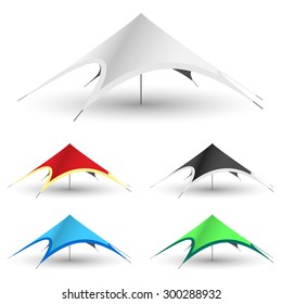 Star Tent on a white background. Set Gazebo Icon Illustration. Vector EPS10.