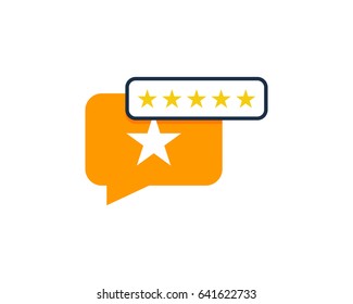 Star Testimonial Icon Logo Design Element