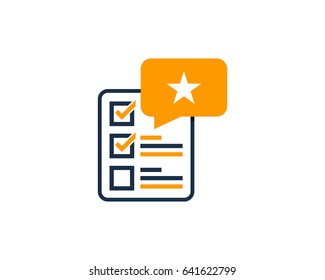 Star Testimonial Icon Logo Design Element