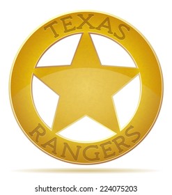 star texas ranger vector illustration isolated on white background