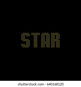 star text Colorful Letters Vector Illustration

