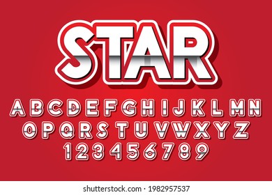 Star text effect with awesome font