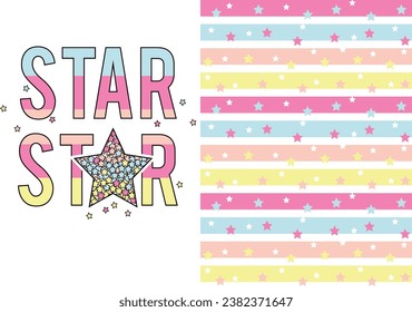 star texture colorful rainbow magic