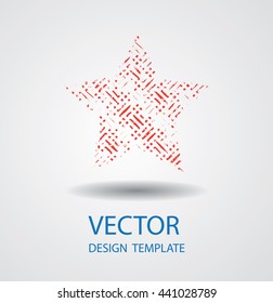 Star Textured Shape. Abstract Logo Icon.