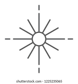 Star thin line icon, space and galaxy, glitter star sign, vector graphics, a linear pattern on a white background, eps 10.