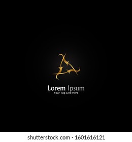 "Star Three Point". Minimalist, simple,digital and modern logo design.