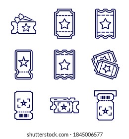 Plantilla vectorial del logotipo de diseño de icono Star Ticket, Símbolo de icono, concepto de diseño creativo