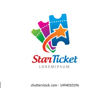 Star Ticket logo symbol or icon template