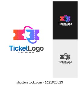 Star Ticket Logo Template Design Vector, Emblem, Creative design, Icon symbol concept