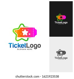 Star Ticket Logo Template Design Vector, Emblem, Creative design, Icon symbol concept