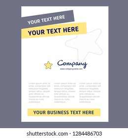 Star Title Page Design for Company profile ,annual report, presentations, leaflet, Brochure Vector Background
