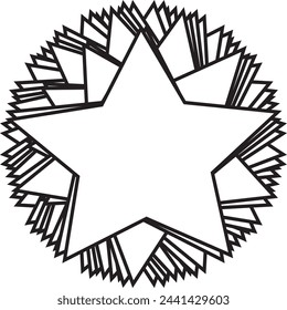 sTAR TOOL MENDELA DESIGN VECTOR ART.