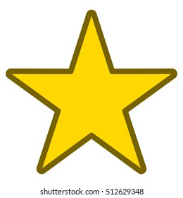 Star toolbar icon. Vector pictogram style is a flat symbol with contour edges.