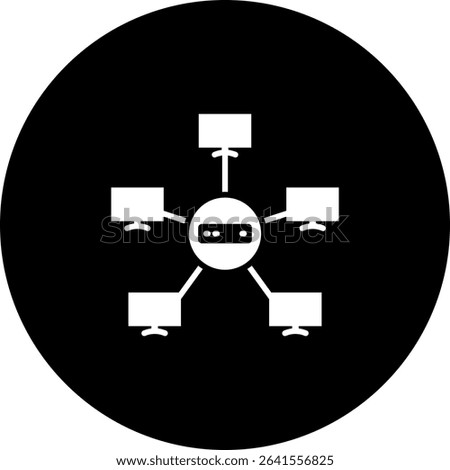 Star Topology Icon Element For Design