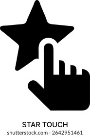 Star Touch and Favorite Selection Rating Icon Design
