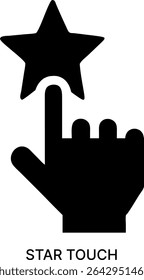 Star Touch and Favorite Selection Rating Icon Design