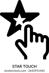 Star Touch and Favorite Selection Rating Icon Design
