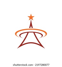 letra de torre estrella Icono de logotipo vectores de diseño gráfico