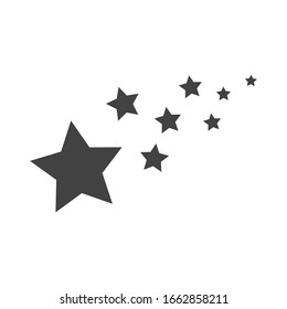 star trace isolated on white background for magical decorative graphic design elements. vector illustration