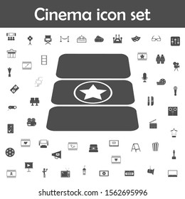 Star track icon. Cinema icons universal set for web and mobile