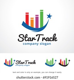 Star Track Logo Template Design Vector, Emblem, Design Concept, Creative Symbol, Icon