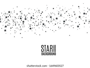 Estrella, meteorito, cometa, asteroide de fondo blanco. Patrón con estrellas. Elementos caóticos. Fondo retro blanco y negro. Ilustración del vector, EPS 10.