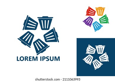 Vector de diseño de plantillas de logotipo de Star trasch can