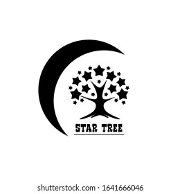 Star Tree logo designs concept, Bright Tree logo template vector illustration