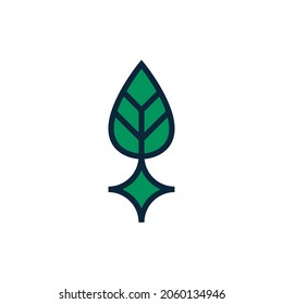 logotipo del árbol de estrellas. logotipo de la hoja de chispa