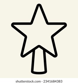 Sternbaum-Symbol für die oberste Linie. Weihnachtsstern-Skizze auf weißem Hintergrund. Neujahr und Weihnachtsdekoration mobile Konzept Web-Design. Vektorgrafiken.