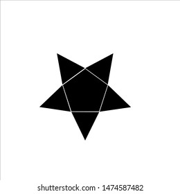 star triangle black white eps10