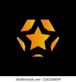 star triangle flat vector icon