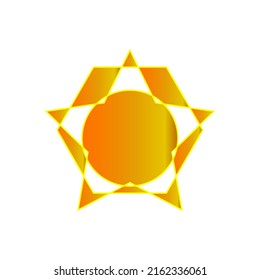 star triangle flat vector icon