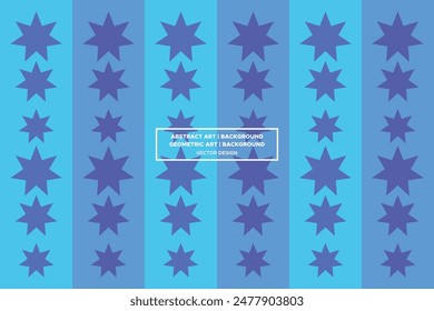 Patrón geométrico | Fondo geométrico | Fondo Abstractas | Estrellas - Azul - Uso en diseño de Sitio web, embalaje, arte de la pared, Fondo de pantalla, cartel, Anuncio, Perfil, folleto, ropa, textiles 