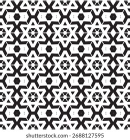 Star of Triangles in Hexagonal Tessellation Grid