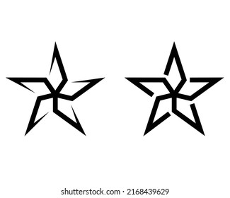 star tribal pentagram tatto design
