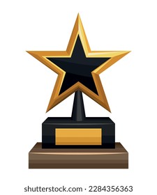 icono del premio de trofeo de estrella