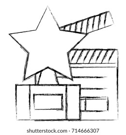 star trophy with clapper board