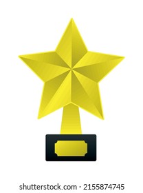 star trophy icon on white background