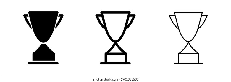 Diseño de conjunto de iconos de la estrella. Primer lugar rápido, ganador del concurso, el concepto de símbolo creativo número uno. Icono plano de la Copa de Campeones. Firma la taza de trofeo. Icono de trofeo estrella de oro. Diseño de iconos de taza moderna.