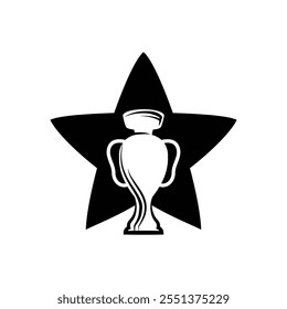 Star trophy logo template icon concept