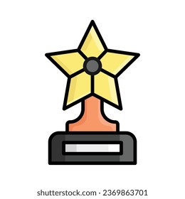 Icono del vector del trofeo estelar en estilo de diseño moderno