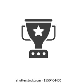 Star Trophy vector illustrator. Advertising and Media icon glyph style.