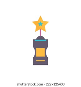 star trophy vector image with white background