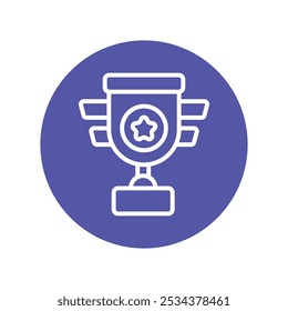 Star Trophy vetor Outline Cricle Design ícone. Símbolo de prêmios no fundo branco EPS 10 Arquivo